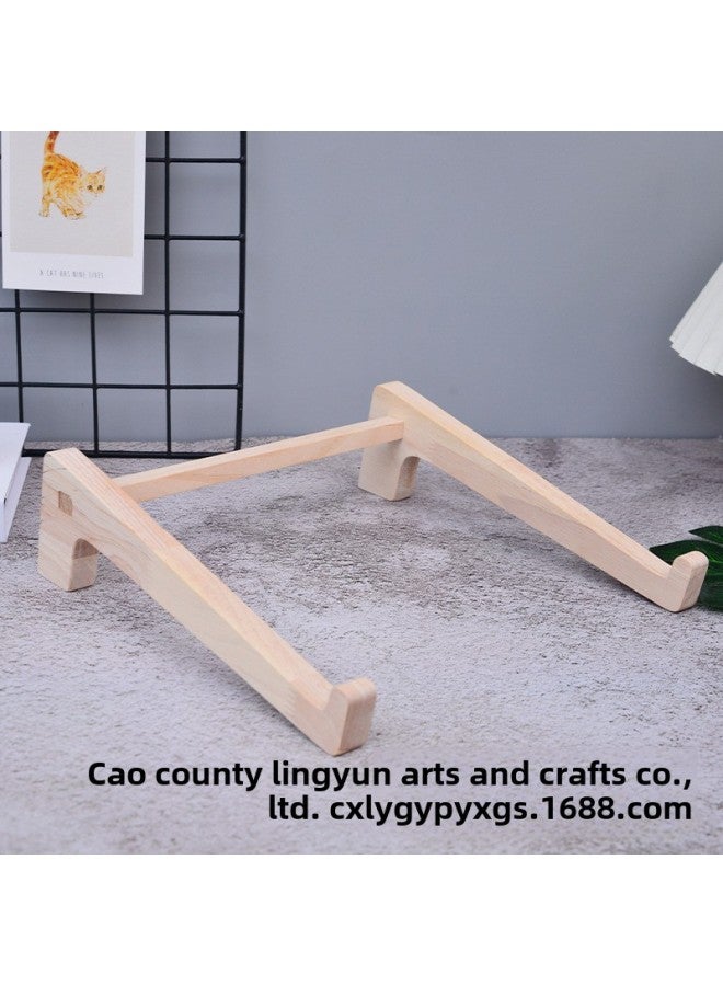Laptop Cooling Bracket Desktop Bracket Rubber Wood Portable Computer Bracket Solid Wood Wholesale-Color:Large Pine Style  - Image 3