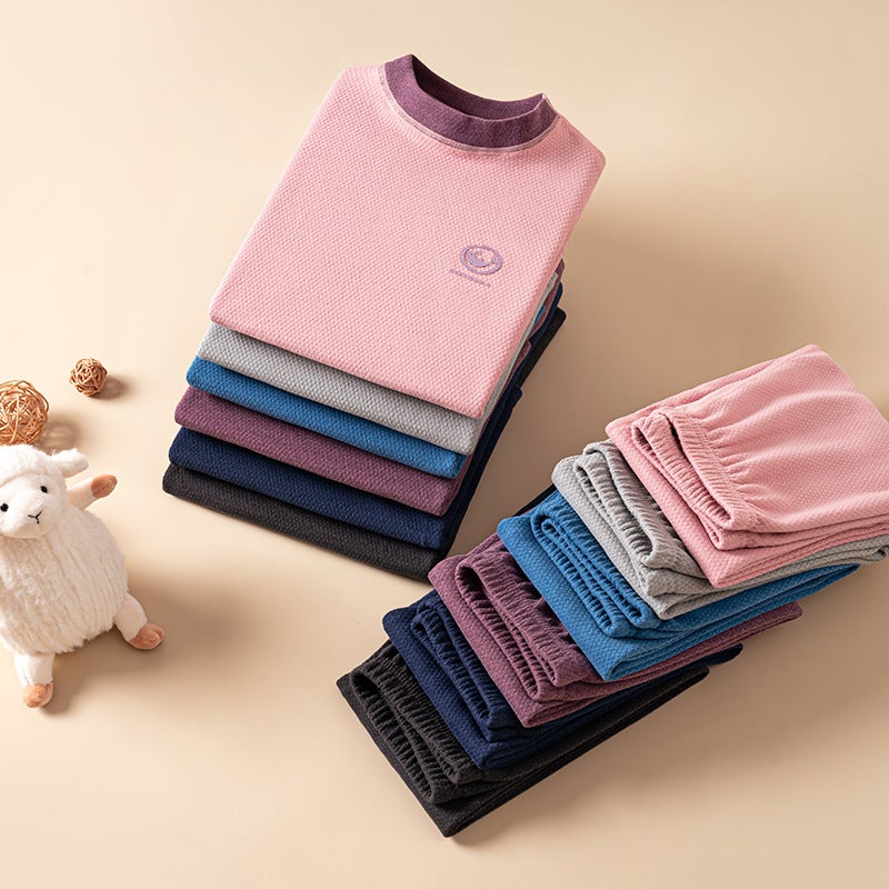 بدلة حرارية من المخمل للأطفال ملابس منزلية للأولاد والبنات بدلة بيجاما لخريف وشتاء ملابس خريفية بدلة بنطلون خريفية - Image 2