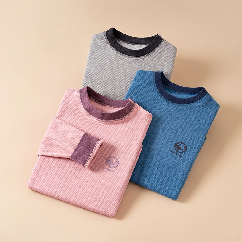 بدلة حرارية من المخمل للأطفال ملابس منزلية للأولاد والبنات بدلة بيجاما لخريف وشتاء ملابس خريفية بدلة بنطلون خريفية - Image 4