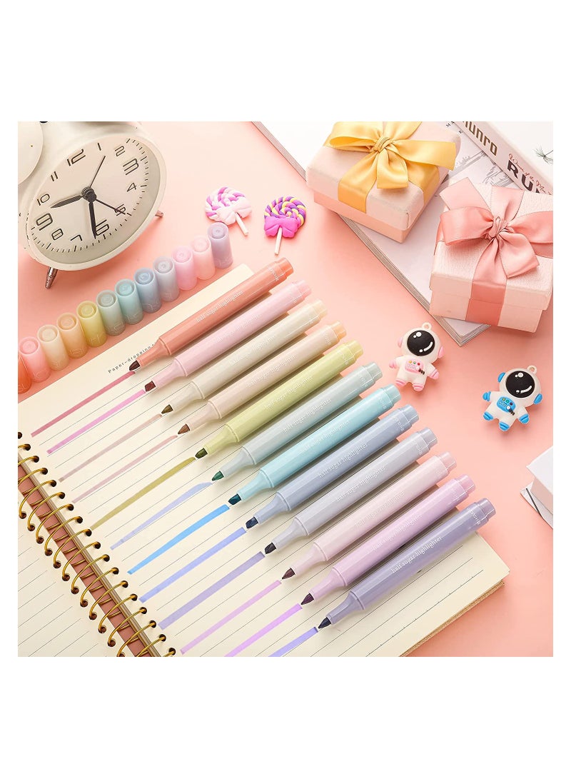KASTWAVE SYOSI Aesthetic Highlighters, with Chisel Tip Markers Multicolor Aesthetic Pens, Stationary for Office School Supplies, Simple Style,12 Pieces - Image 3