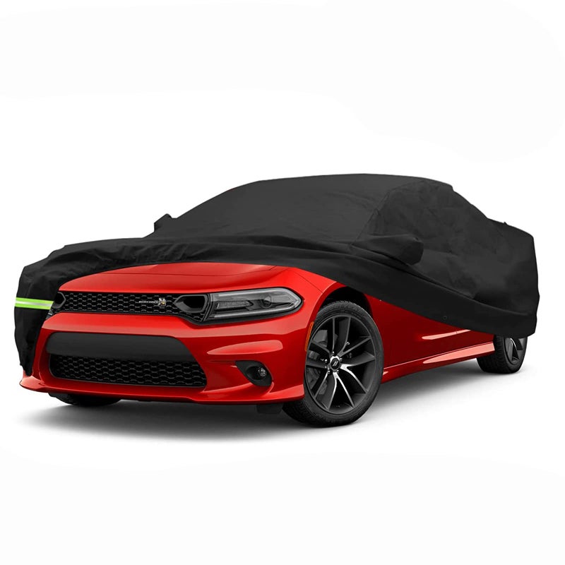 YIXIN Waterproof Car Cover for 20062024 Dodge Charger SE SXT RT Daytona SRT Hellcat Car Cover 190T Covers Custom Fit 100 Waterproof Windproof Strap  Double Door Zipper Up to 205 L Black