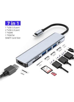 Wozlo Type-C To 4K Ultra HD 1080P HDMI USB Multiplexer SD TF Card Reader Pd 87W Converter Hub Adapter  - Image 2