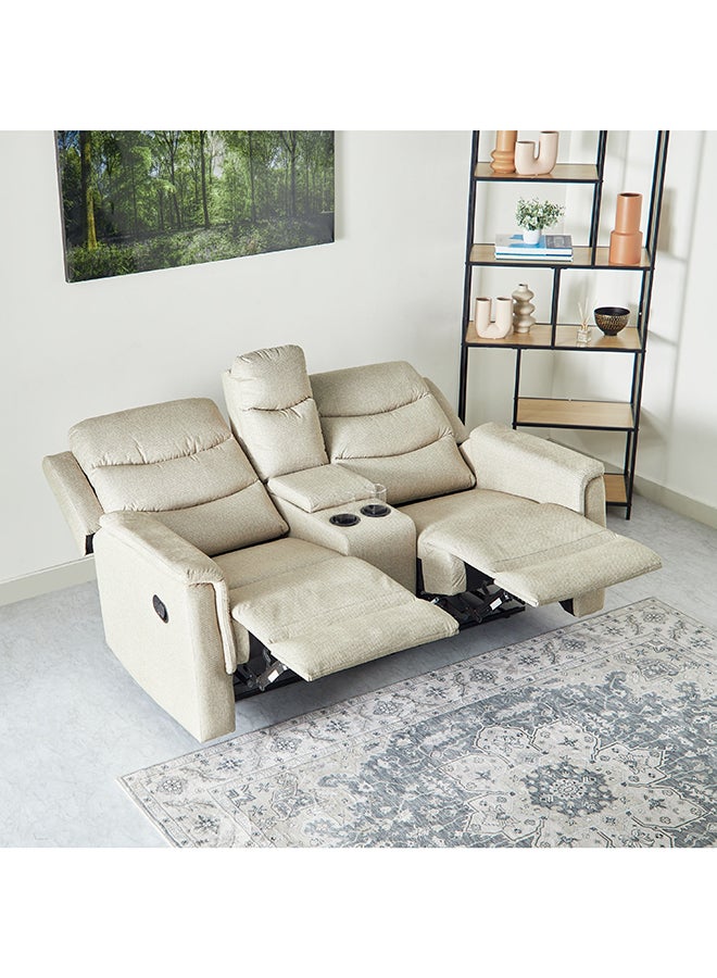 Home Box Vatican 2-Seater Fabric Recliner Sofa with Console and Cup Holder - Image 4