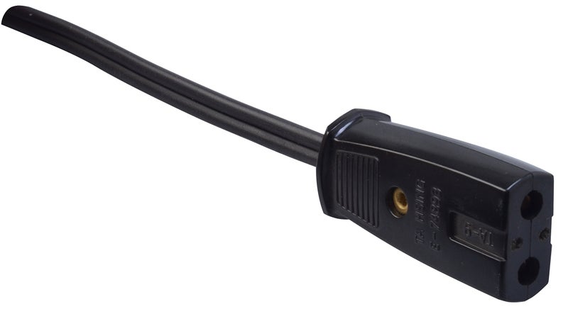 Woods Southwire Appliance Cord with Mini Plug - Designed for Countertop Kitchen Appliances - Polarized Slotted Connectors - Black - 2 Foot - HPN 18/2 Replacement Extension - Image 2