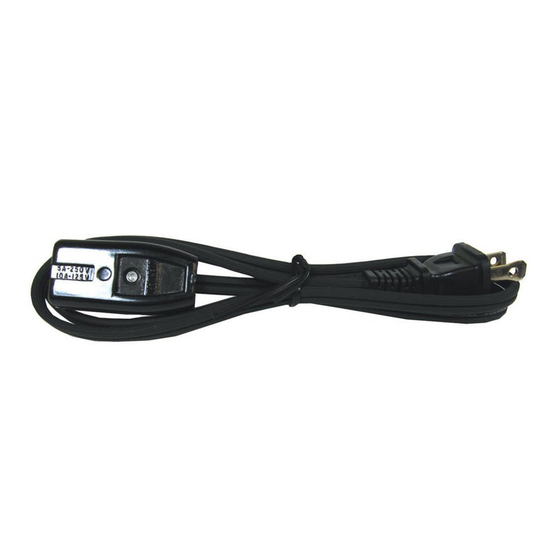 Woods Southwire Appliance Cord with Mini Plug - Designed for Countertop Kitchen Appliances - Polarized Slotted Connectors - Black - 2 Foot - HPN 18/2 Replacement Extension - Image 1