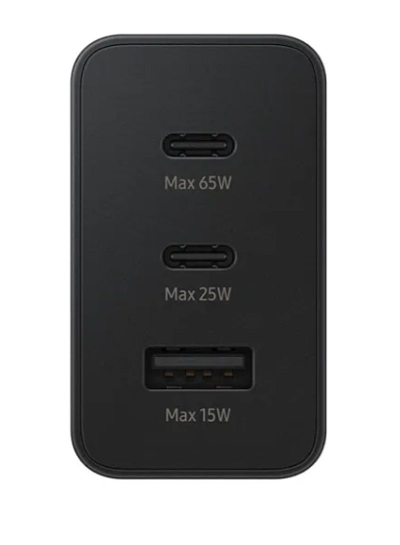 Trio Black 65W Fast PD Power Adapter – Trio USB C Ports (2x USB-C, 1x USB-A) Comprehensive High-Power Charging Bundle - Image 2