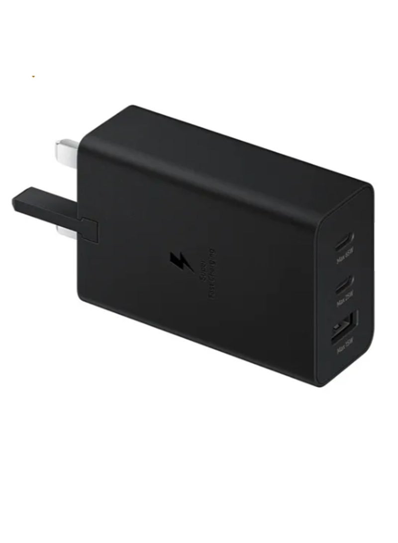 Trio Black 65W Fast PD Power Adapter – Trio USB C Ports (2x USB-C, 1x USB-A) Comprehensive High-Power Charging Bundle - Image 1