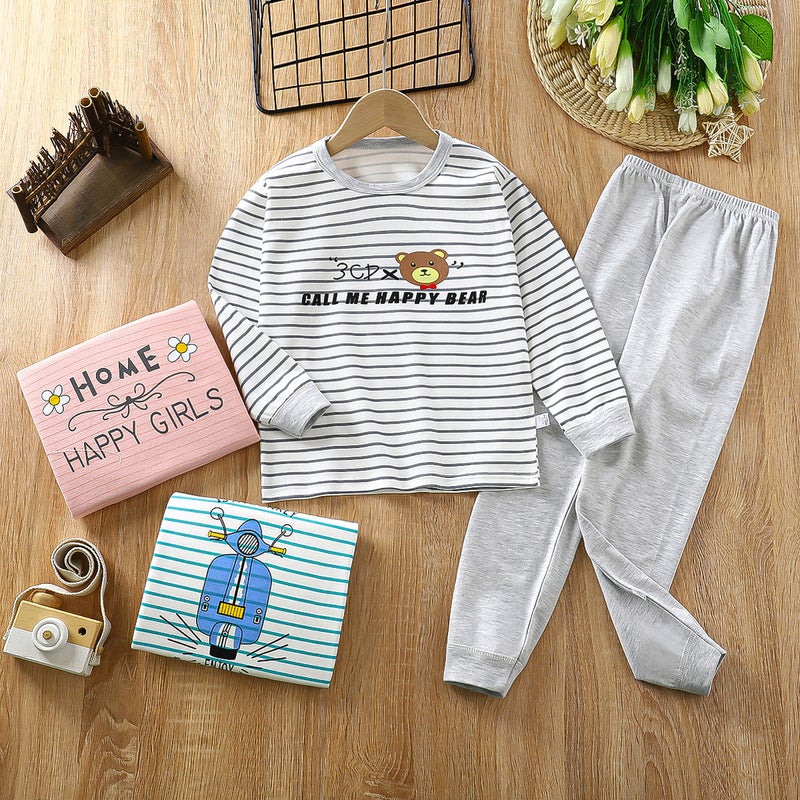 Children''s Clothing Autumn Home Clothes Wholesale New Children''s Clothing Children''s Intimates Set Pure Cotton Baby Autumn Clothes Long Pants Baby Pajamas - Image 4