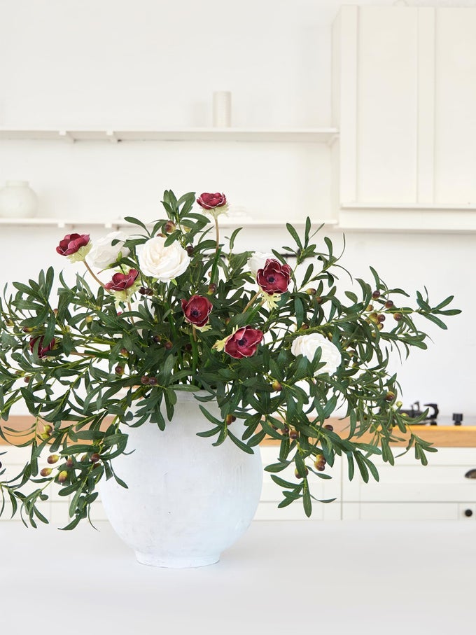 ARTIFICIAL FLOWERS WITH GREENERY STEMS FAUX PLANTS INDOOR BRANCHES FOR TALL VASE ULTRAREALISTIC 12 PCS WEDDING CENTERPIECES HOME DECOR DIY BOUQUETS