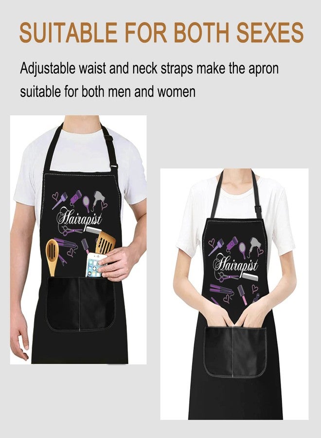 PXTIDY Hair Stylist Apron With Pockets Barber Aprons Beauty Salon Aprons Hair Stylist Gift Waterproof Apron Adjustable (Hairapist Apron) - Image 4