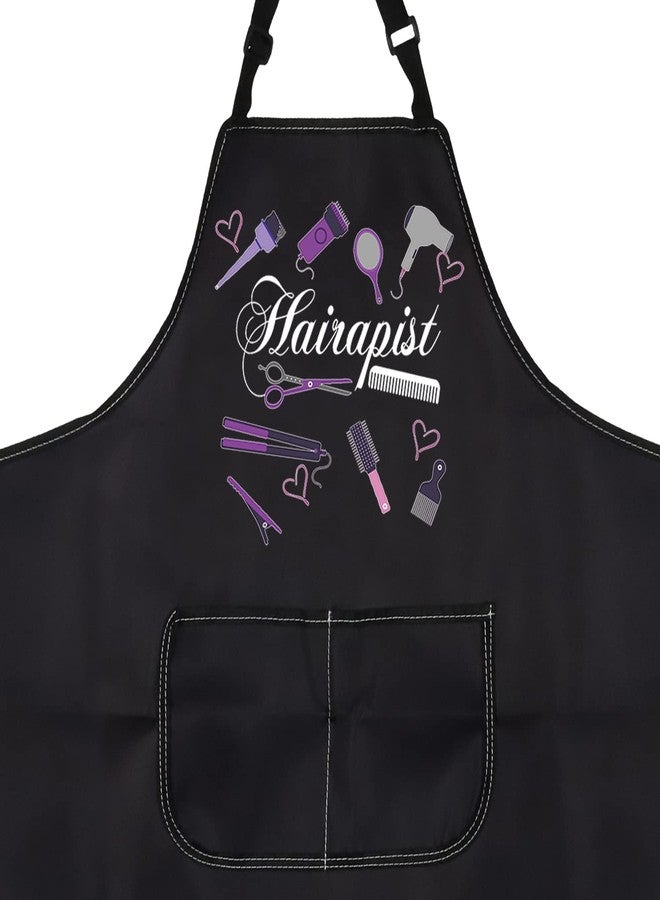 PXTIDY Hair Stylist Apron With Pockets Barber Aprons Beauty Salon Aprons Hair Stylist Gift Waterproof Apron Adjustable (Hairapist Apron) - Image 2