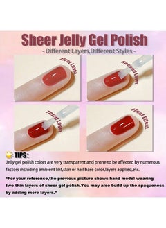 Gel Nail Polish Nude Gel Polish Kit Sheer Milky White Icy Jelly Translucent Gel Polish Set Color Neutral Soak Off Art Home Diy Manicure Salon Varnish6Pcs - pzsku/Z5721BBA782B7549499CAZ/45/_/1683269436/79fefee1-c930-46ab-bcdd-52feb8f2faf8