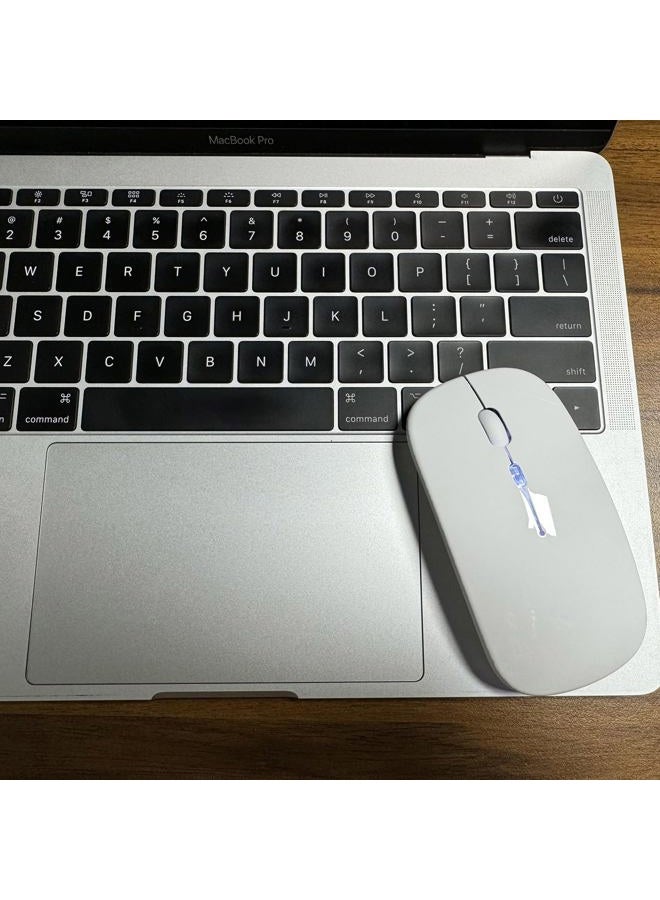 PEIBO Led Bluetooth Wireless Mouse for Mac iMac Laptop MacBook Pro Air iPad Microsoft Computer Win8/10 (LED White) - Image 3