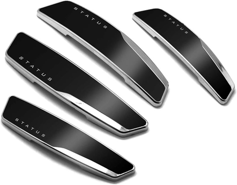 Status 4 Pcs High Glossy Slim Door Edge Guards Bumper Protector Trim Guard Sticker Molding Black Color for Motors Auto Vehicle - Image 1