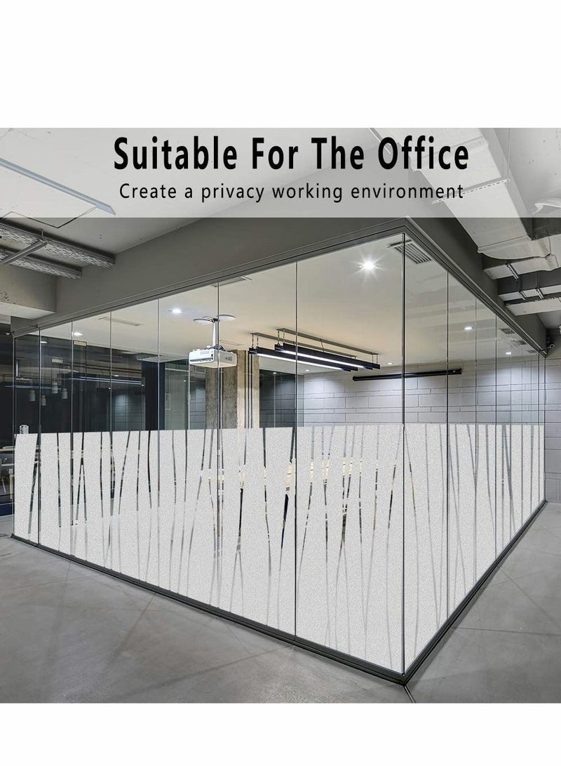 KASTWAVE Window Film Frosted Privacy Decal Decorative Cling No Glue Removable Stickers for Home Office(45 x 200cm) - Image 2