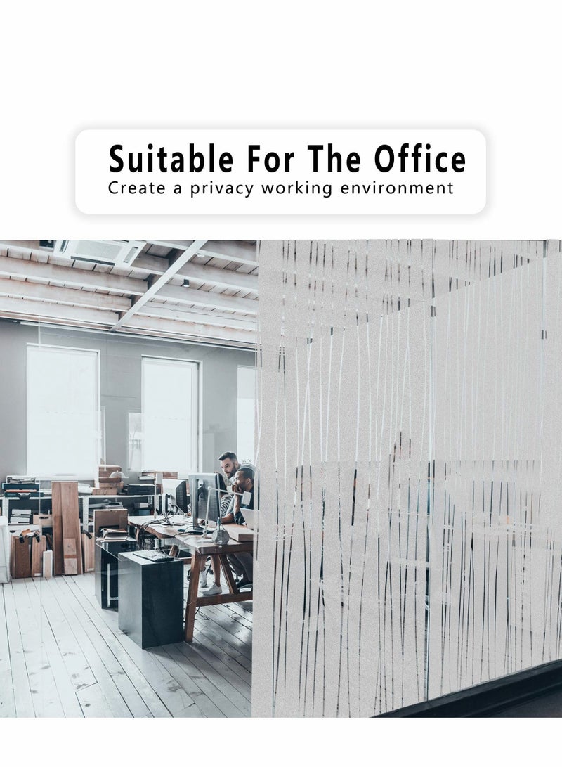 KASTWAVE Window Film Frosted Privacy Decal Decorative Cling No Glue Removable Stickers for Home Office(45 x 200cm) - Image 5
