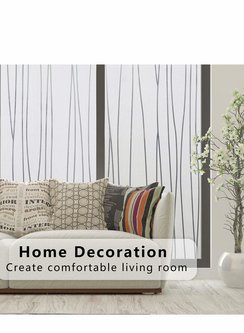 KASTWAVE Window Film Frosted Privacy Decal Decorative Cling No Glue Removable Stickers for Home Office(45 x 200cm) - Image 4