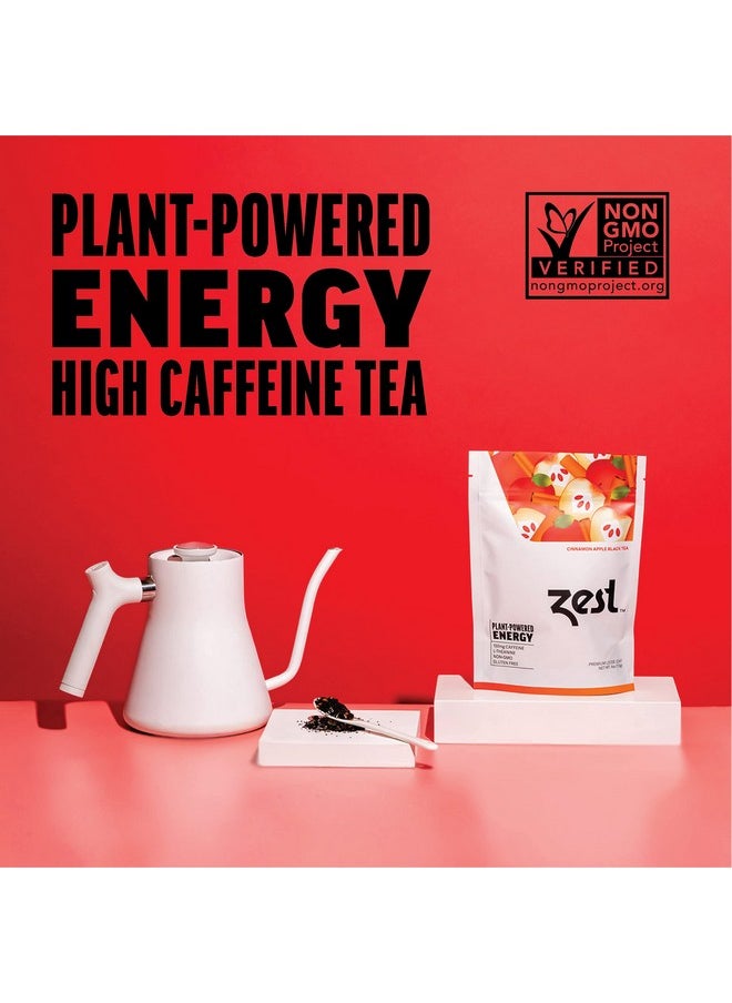 Zest 150mg High Caffeine Energy Loose Leaf Blend - Cinnamon Apple Black Tea - 4 Oz - All Natural Strong Flavored Healthy Coffee Alternative Highly Caffeinated Substitute - Perfect for Keto Diet - pzsku/Z572201B14B6913F12FCCZ/45/_/1740982841/91d8398c-e166-4711-86db-03152f835d93