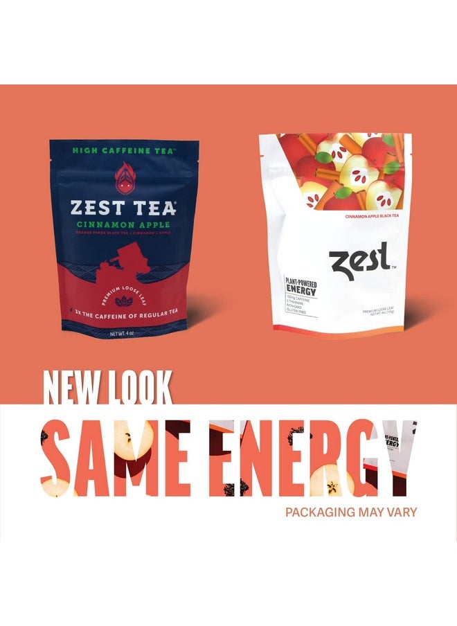 Zest 150mg High Caffeine Energy Loose Leaf Blend - Cinnamon Apple Black Tea - 4 Oz - All Natural Strong Flavored Healthy Coffee Alternative Highly Caffeinated Substitute - Perfect for Keto Diet - pzsku/Z572201B14B6913F12FCCZ/45/_/1740982843/ab26cedf-e94a-4a94-8702-af3d2f0d8e6f