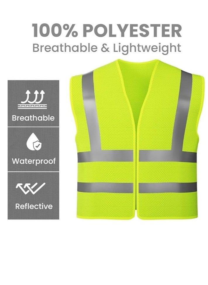 Vaultex High Visibility Reflective Safety Vest With Breathable Mesh Material Heavy Duty Safety Vest  - Image 2