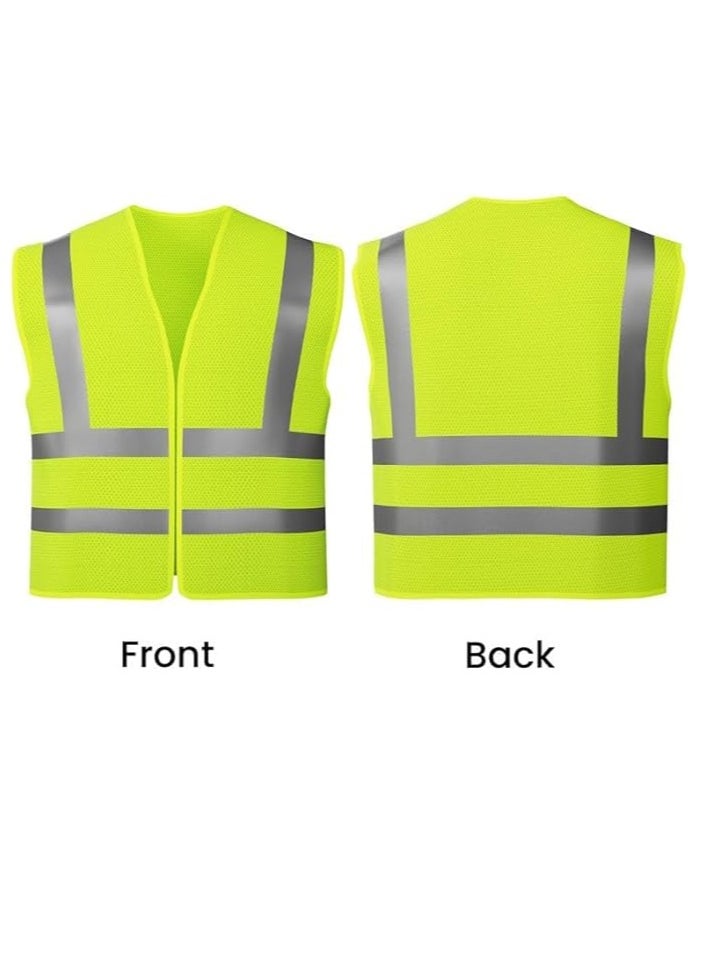 Vaultex High Visibility Reflective Safety Vest With Breathable Mesh Material Heavy Duty Safety Vest  - Image 3