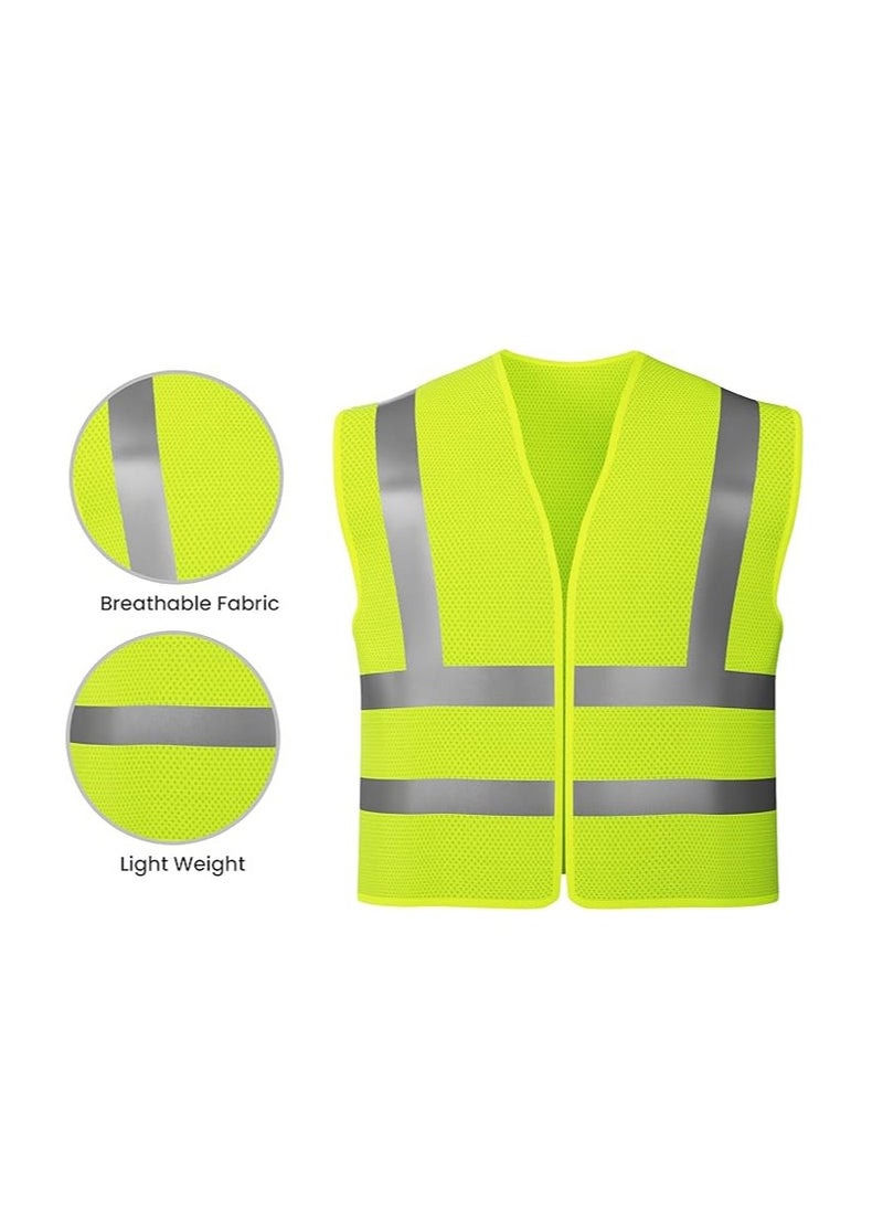 Vaultex High Visibility Reflective Safety Vest With Breathable Mesh Material Heavy Duty Safety Vest  - Image 5