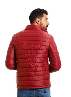 Zipper Full Sleeves Puffer Jacket - Red - pzsku/Z57221E6ADD214DB699ADZ/45/_/1669802202/ecda91fa-eebf-4aaf-af6d-c22063bf4bbc