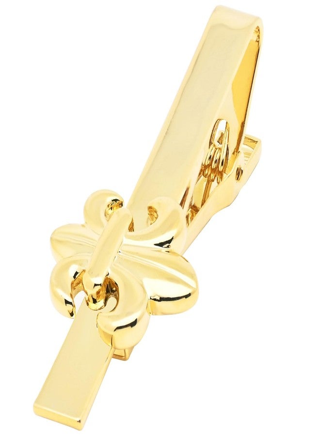 ZEEY Unique Flower Shaped Lady Men Tie Clip In Gift Case Golden Men's Tie Pin Bar for Regular Necktie Daily Business Anniversary Wedding Occasions - Image 4