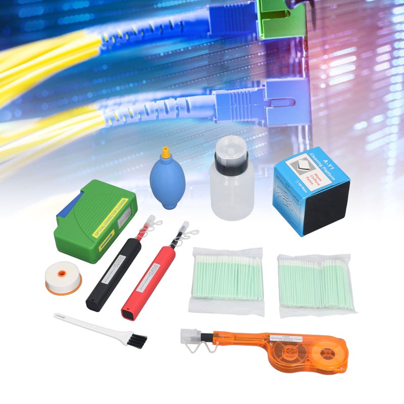 12 Pcs Fiber Optic Cleaning Kit 1.25mm 2.5mm SC FC ST LC MU MPO MTP Optical Fiber Connector Cleaner - Image 2