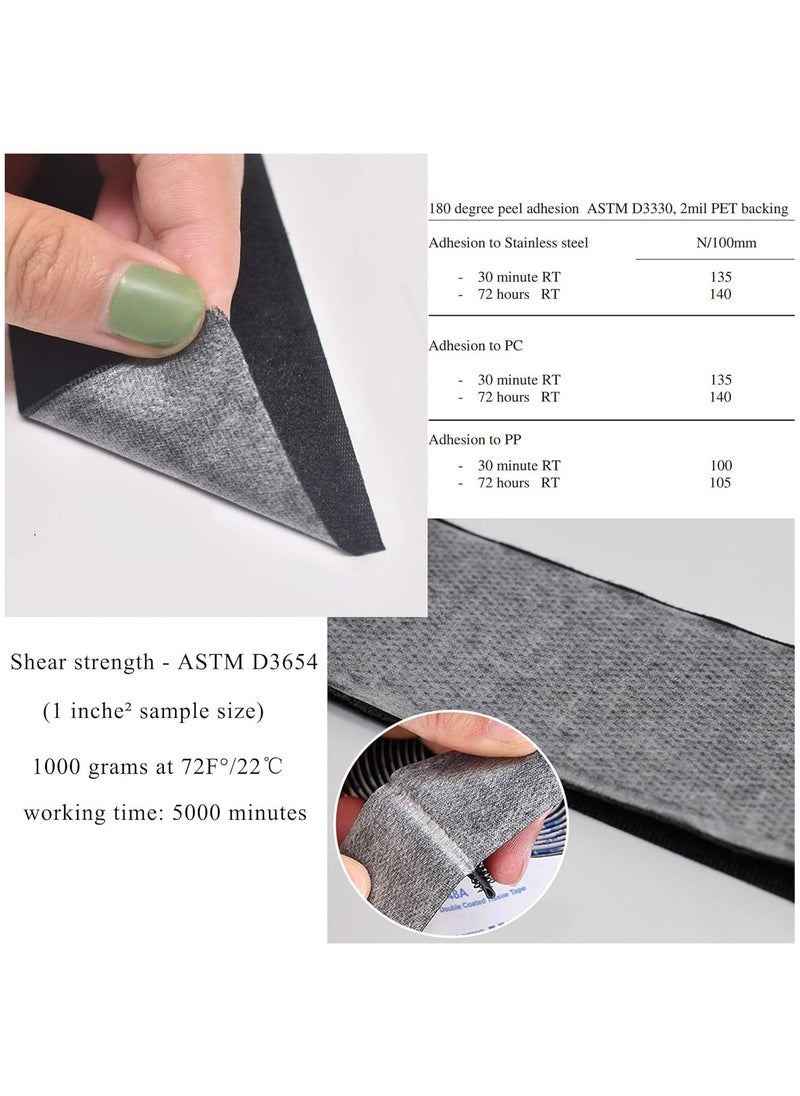 ثري ام 2 قطعة من الشريط اللاصق القوي المقاوم للماء،2.5cm×5m شريط لاصق مزدوج الجوانب، مناسب لتنظيم شاشات النوافذ، وقواطع الطاقة، وإطارات الصور، والمزيد من الاستخدامات  - Image 3
