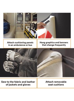 3M 2 Pcs Strong Sticky Tape, 2.5cm×5m Waterproof Velcro Tape Strips, Heavy Duty Double Side Mounting Tape, Suitable for Organizing Window Screens, Power Strips, Picture Frames, and More Uses  - Image 2