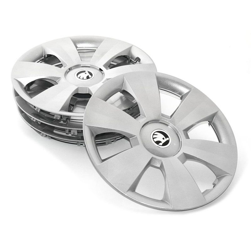 Skoda 6V0071455 Hub Caps 15 Inch Dentro 4X Wheel Trims - Image 4