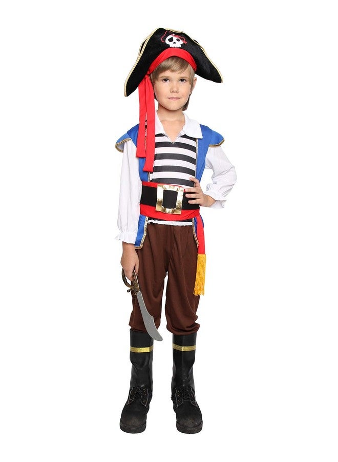 Jason Party Boys Pirate Costume, Kids Deluxe Halloween Cosplay Set (Chief, 7-9 Years Old) - Image 4