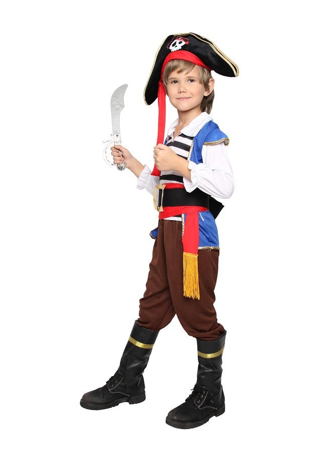 Jason Party Boys Pirate Costume, Kids Deluxe Halloween Cosplay Set (Chief, 7-9 Years Old) - Image 5
