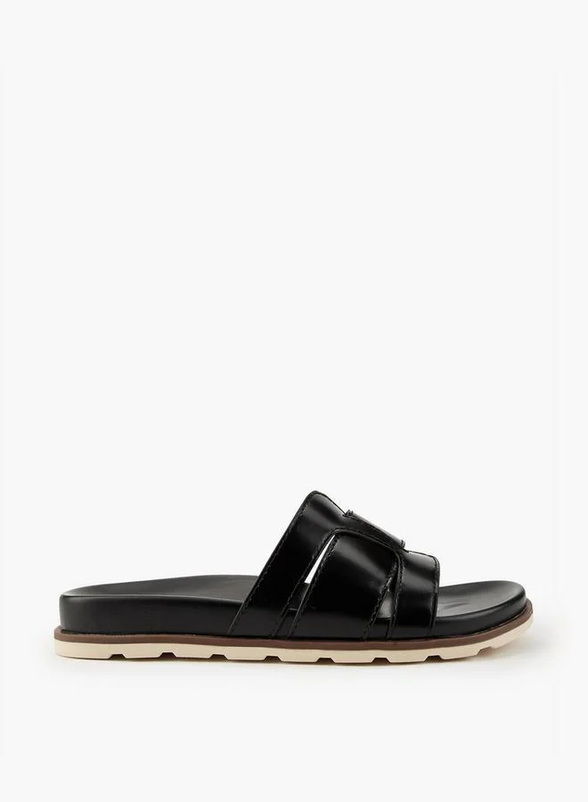 Flora Bella By Shoexpress Panelled Slip-On Sandals
