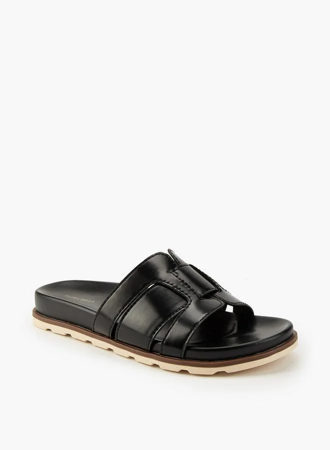 Flora Bella By Shoexpress Panelled Slip-On Sandals