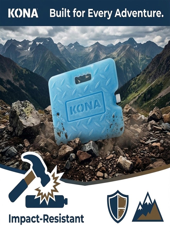 Kona Blue Ice Large Ice Packs for Coolers - Long Lasting Design - Refreezable Reusable Cooler Ice Pack (2) - Image 3