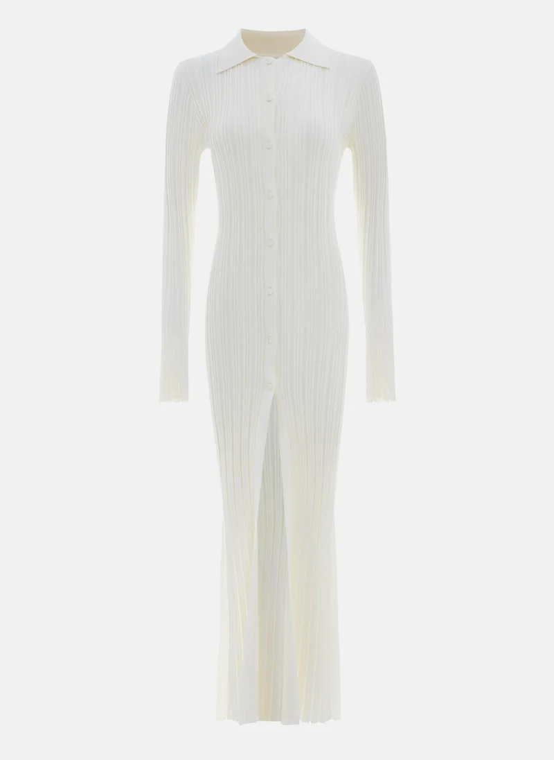 Lichi Midi knitted cardigan with lapel collar