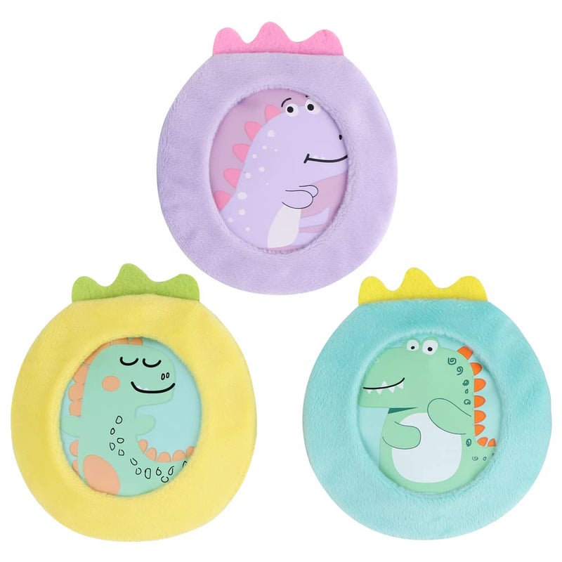 Hilph Kids Ice Packs for Boo Boos, 3 Pack Reusable Gel Hot Cold Packs for Toddlers and Babies, Cute Soft Plush Cover with Hot Cold Compress Pack for Pain Relief, Bump, Bruise, First Aid (Dinosaur) - Image 1