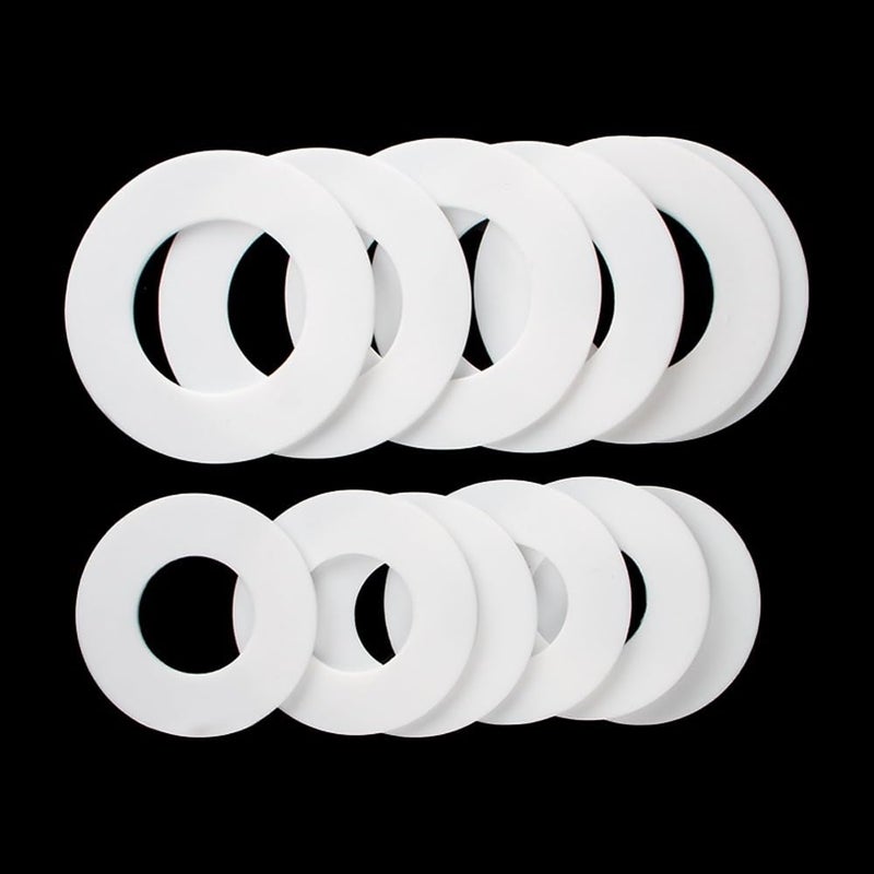 PTFE Flat Washers Gasket Sealer 16x10x2mm 10pcs for Pressure Gauge - Image 1