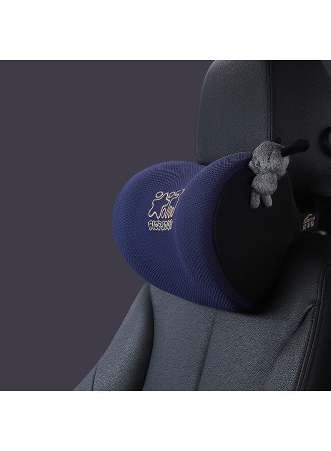 Icaroom Car Headrest, Space Memory Foam Neck Support Pillow, All-season Universal Car Cushion, T-663ms Gentleman Blue - Image 1