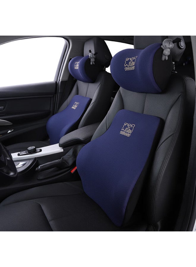 Icaroom Car Headrest, Space Memory Foam Neck Support Pillow, All-season Universal Car Cushion, T-663ms Gentleman Blue - Image 5