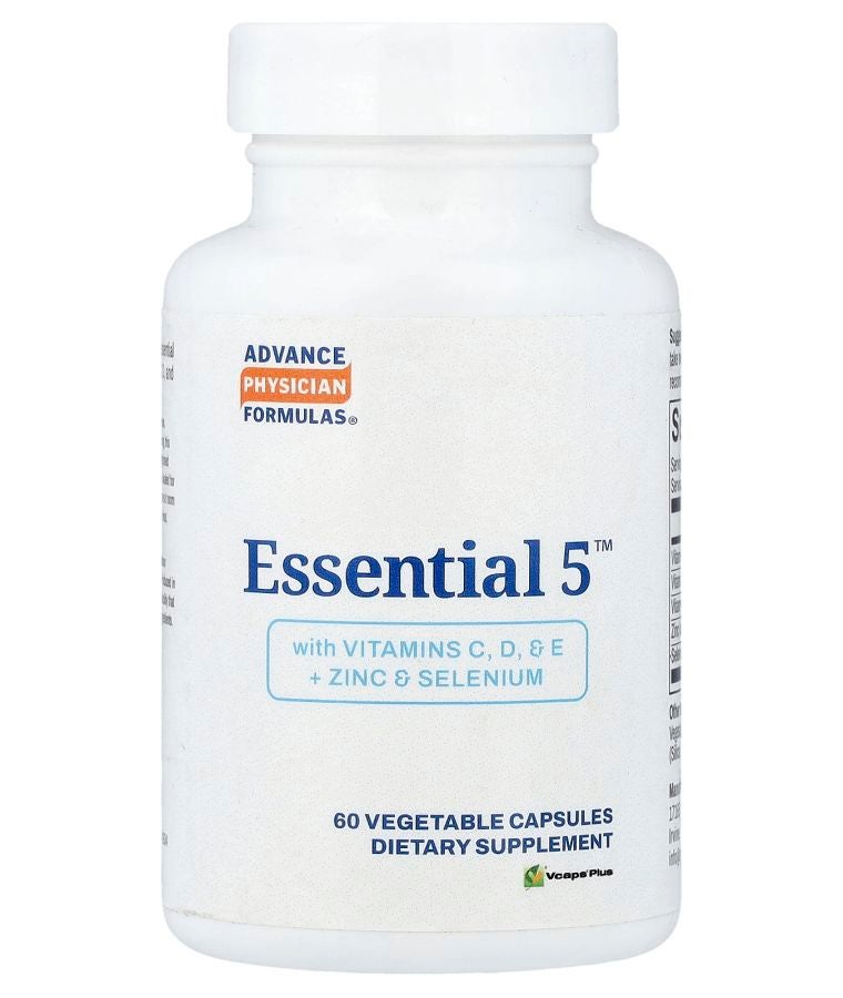 Advance Physician Formulas Essential 5™ With Vitamins C D & E + Zinc & Selenium 60 Vegetable Capsules