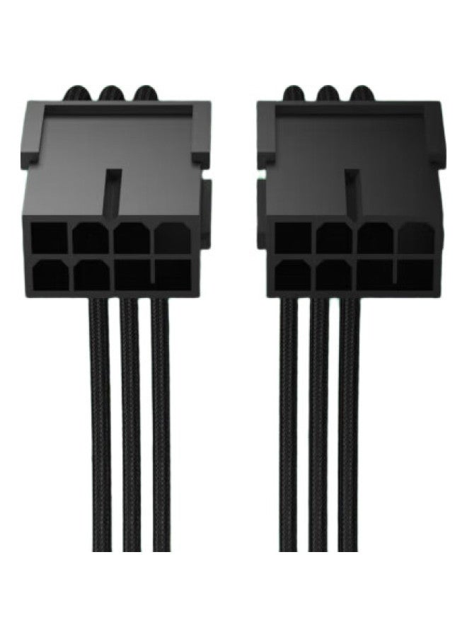 Kelepu 12Vhpwr Graphics Card Power Cable Extension, 34Cm Length, Dual 8-Pin To 16-Pin (2*8P To 12+4P), 12+4P To 2X8P, Black - Image 1
