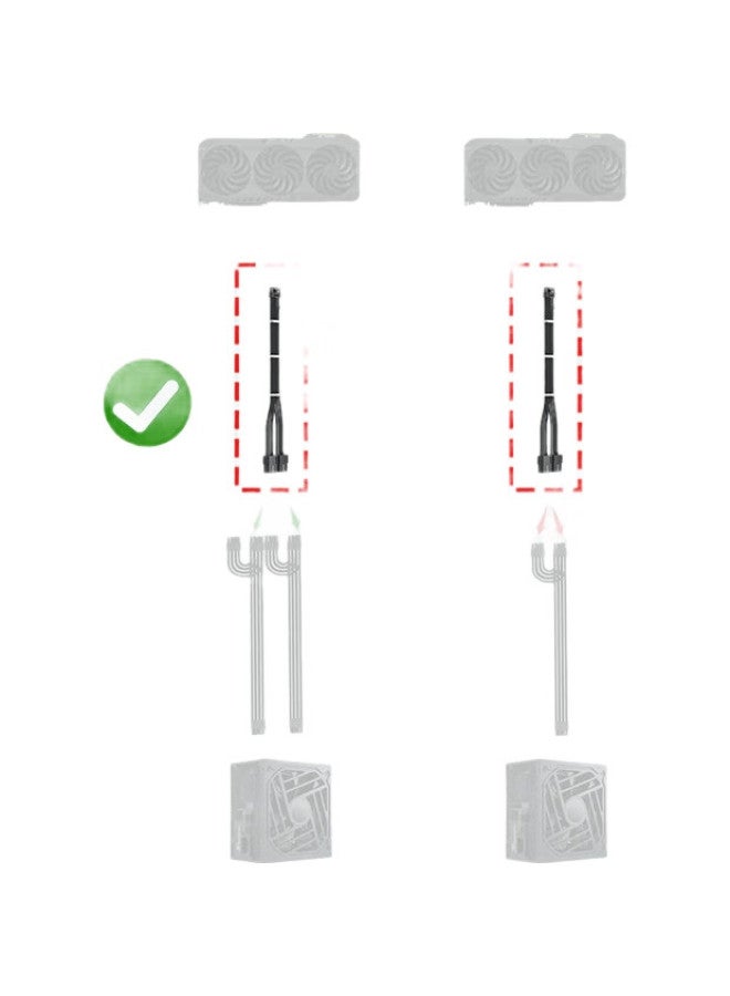 Kelepu 12Vhpwr Graphics Card Power Cable Extension, 34Cm Length, Dual 8-Pin To 16-Pin (2*8P To 12+4P), 12+4P To 2X8P, Black - Image 2