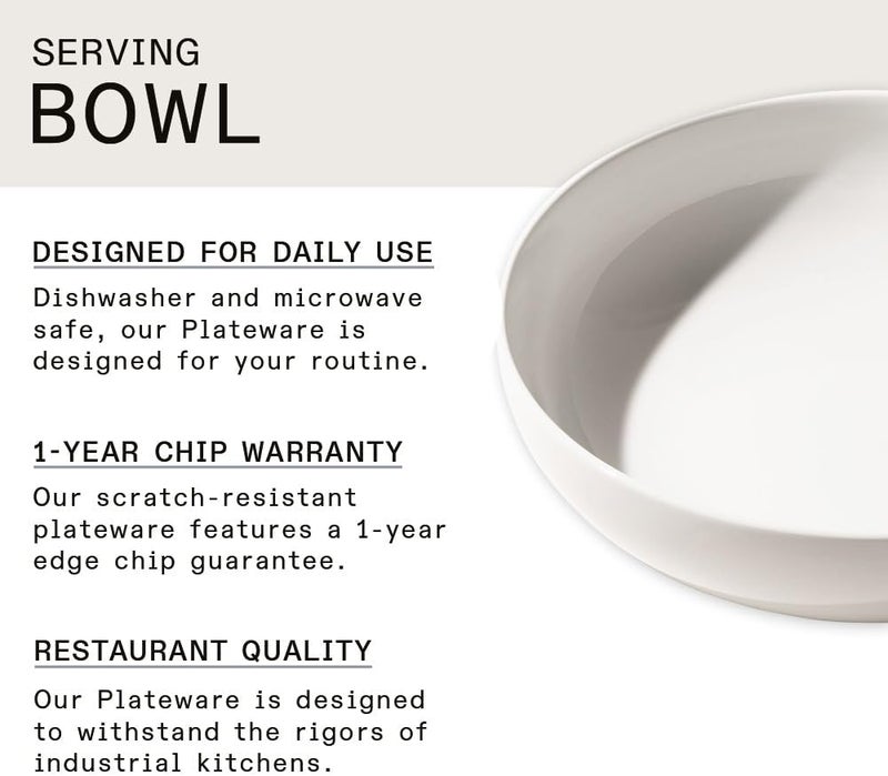 Madein Made In Cookware  Serving Bowl  White  Porcelain England - Image 3