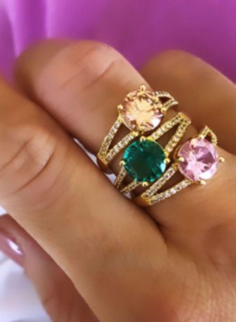 فاشن بوكس خاتم مزين بحجر زركونيا - Image 3