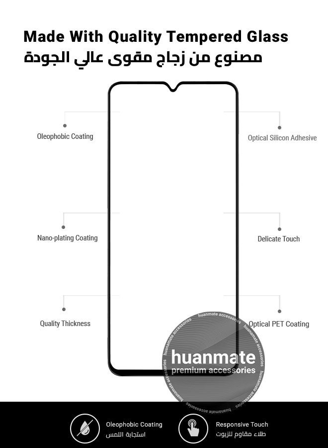 huanmate 2 Pieces Honor X5b Screen Protector – Premium Edge to Edge Tempered Glass, High Transparency, Delicate Touch, Anti-Explosion, Smooth Arc Edges, Easy Installation - Image 5