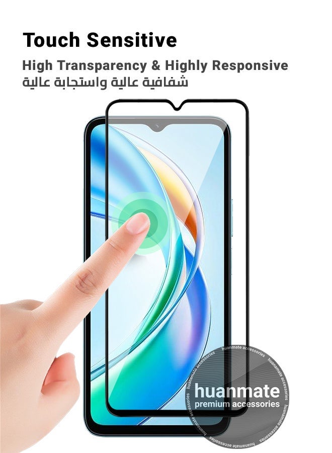 huanmate 2 Pieces Honor X5b Screen Protector – Premium Edge to Edge Tempered Glass, High Transparency, Delicate Touch, Anti-Explosion, Smooth Arc Edges, Easy Installation - Image 4