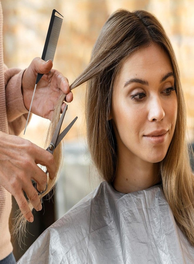 Prasacco 36 Pcs Rat Tail Combs - Parting & Braiding Combs, Steel & Carbon Fiber Heat Resistant, Black - Image 5